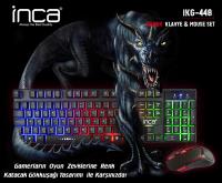 INCA IKG-448 Gökkuşağı Efect Mekanik Hisli Gaming Klavye ve Mouse Set IKG-448